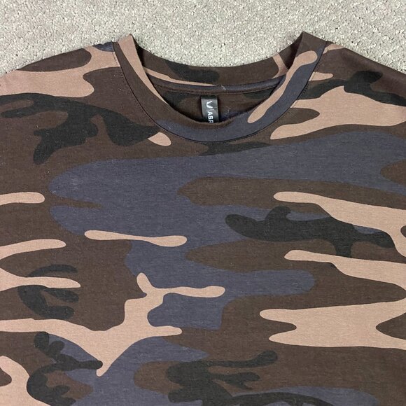 ASRV Cotton Blend Tee Camo T Shirt Men's Medium Stretch Brown - Picture 2 of 11
